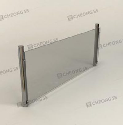 BOLT-ON ROUND TUBE GLASS SNEEZE GUARD