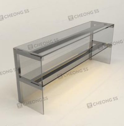DOUBLE TIER GLASS DISPLAY SHOW CASE DESIGN 01