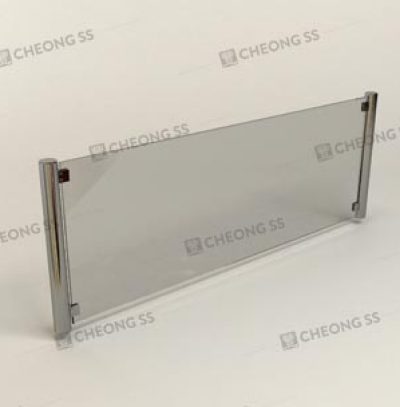 CLIP-ON ROUND TUBE GLASS SNEEZE GUARD