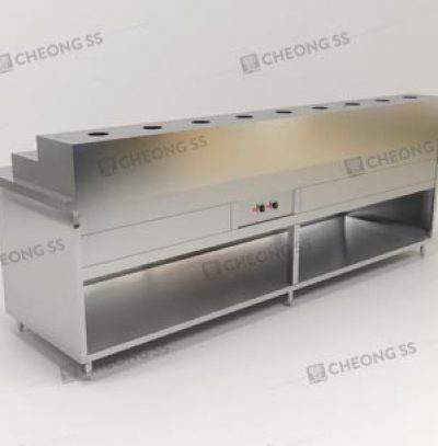 COUNTER ECONOMICAL RICE FOOD WARMER OPEN CABINET
