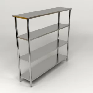 Stainless Steel 4-Tier Upright Shelving Rack