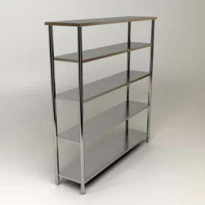 Stainless Steel 5-Tier Upright Shelving Rack