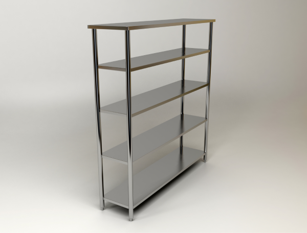 Stainless Steel 5-Tier Upright Shelving Rack