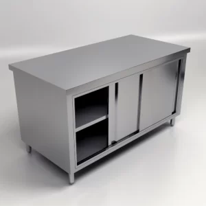 Stainless Steel Sliding Door  Storage Cabinet