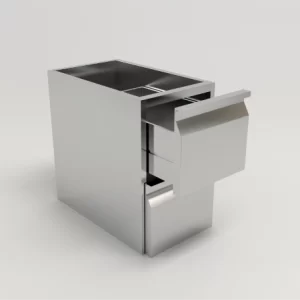 Stainless Steel Residential Counter w/ 2-Compartment  Drawer