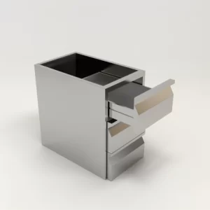Stainless Steel Residential Counter w/ 3-Compartment  Drawer