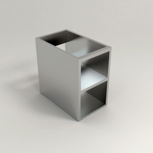 Stainless Steel Residential 2-Tier Open Storage Cabinet W Open Back