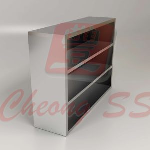 Stainless Steel 4-Tier Overhead Open Storage Cabinet