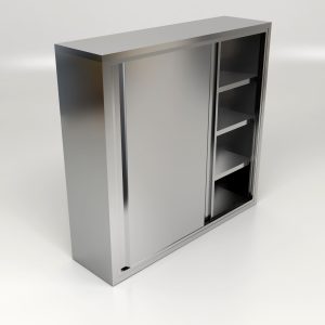 Stainless Steel Residential 5-Tier 2 Sliding Door Storage Cabinet