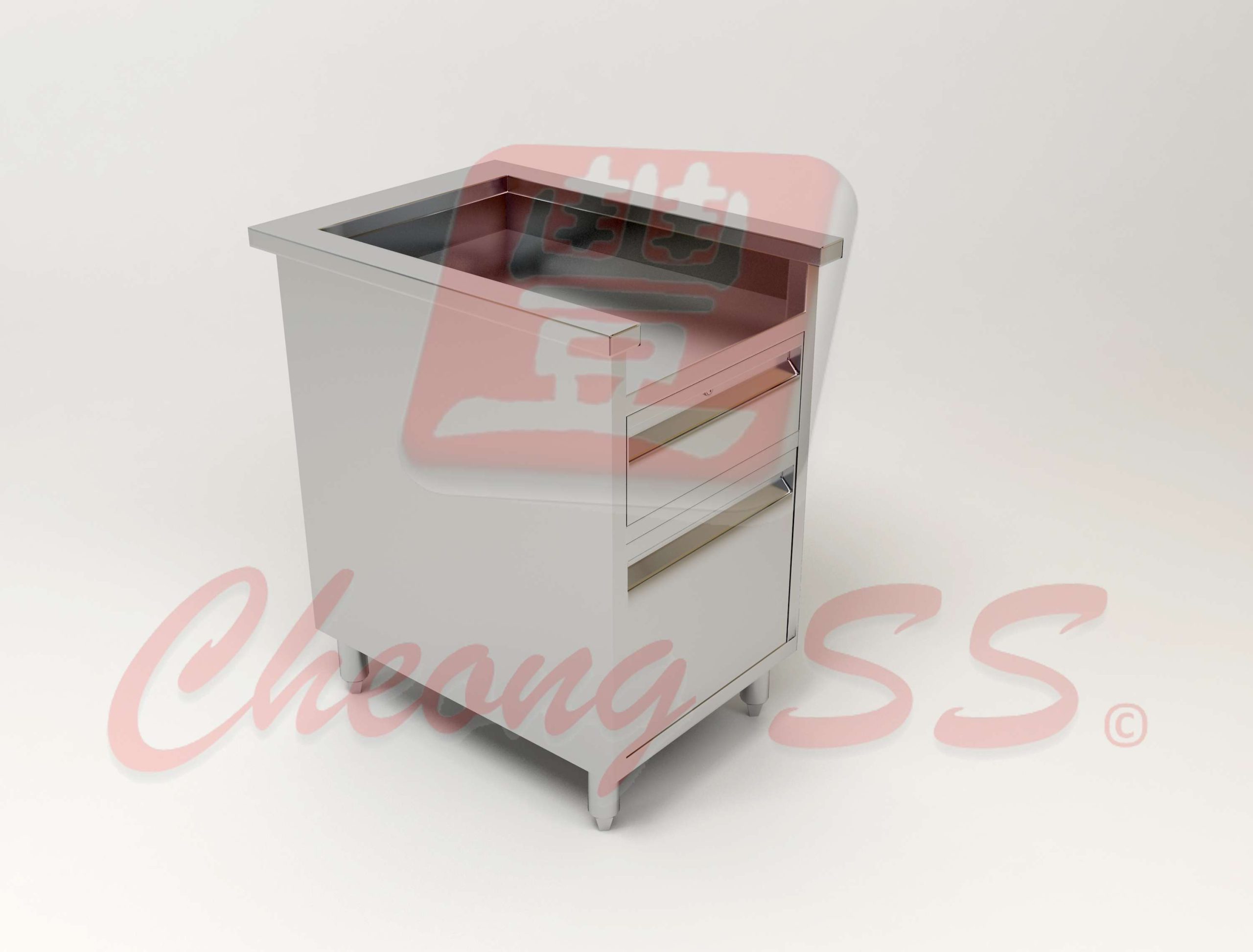 Stainless Steel Cashier Cabinet W Insert