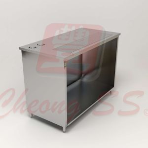 Stainless Steel Coffee Making Counter W Cup Dispenser