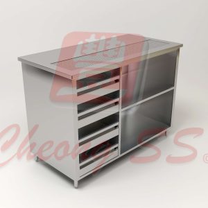 Stainless Steel Coffee Making Counter W Drawer Compartment