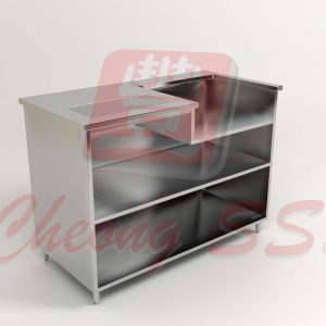 Stainless Steel Coffee Making Counter W Toaster Compartment