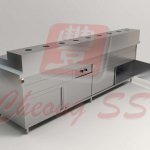 Stainless Steel Economical Rice Food Warmer Open Door Cabinet