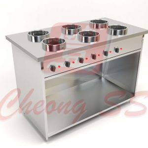 Stainless Steel Counter Round Appam Open Cabinet Stove