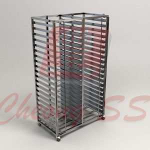 Stainless Steel Double Row Tray Return Open Trolley