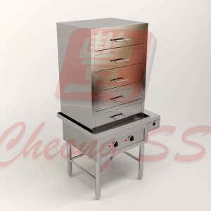 Stainless Steel Electrical Quintuple Deck Food Steamer