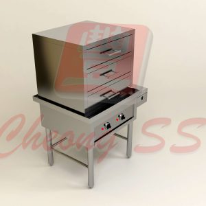 Stainless Steel Electrical Triple Deck Food Steamer