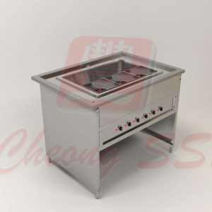Stainless Steel Electrical Triple Hole Noodle Cooking Counter