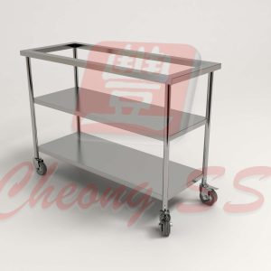 Stainless Steel Food Pan Insert Trolley