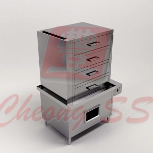 Stainless Steel Gas Quadruple Deck Food Steamer