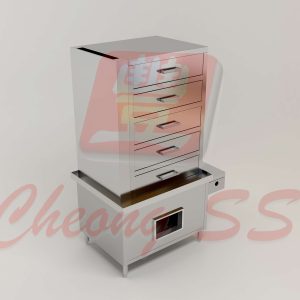 Stainless Steel Gas Quintuple Deck Food Steamer