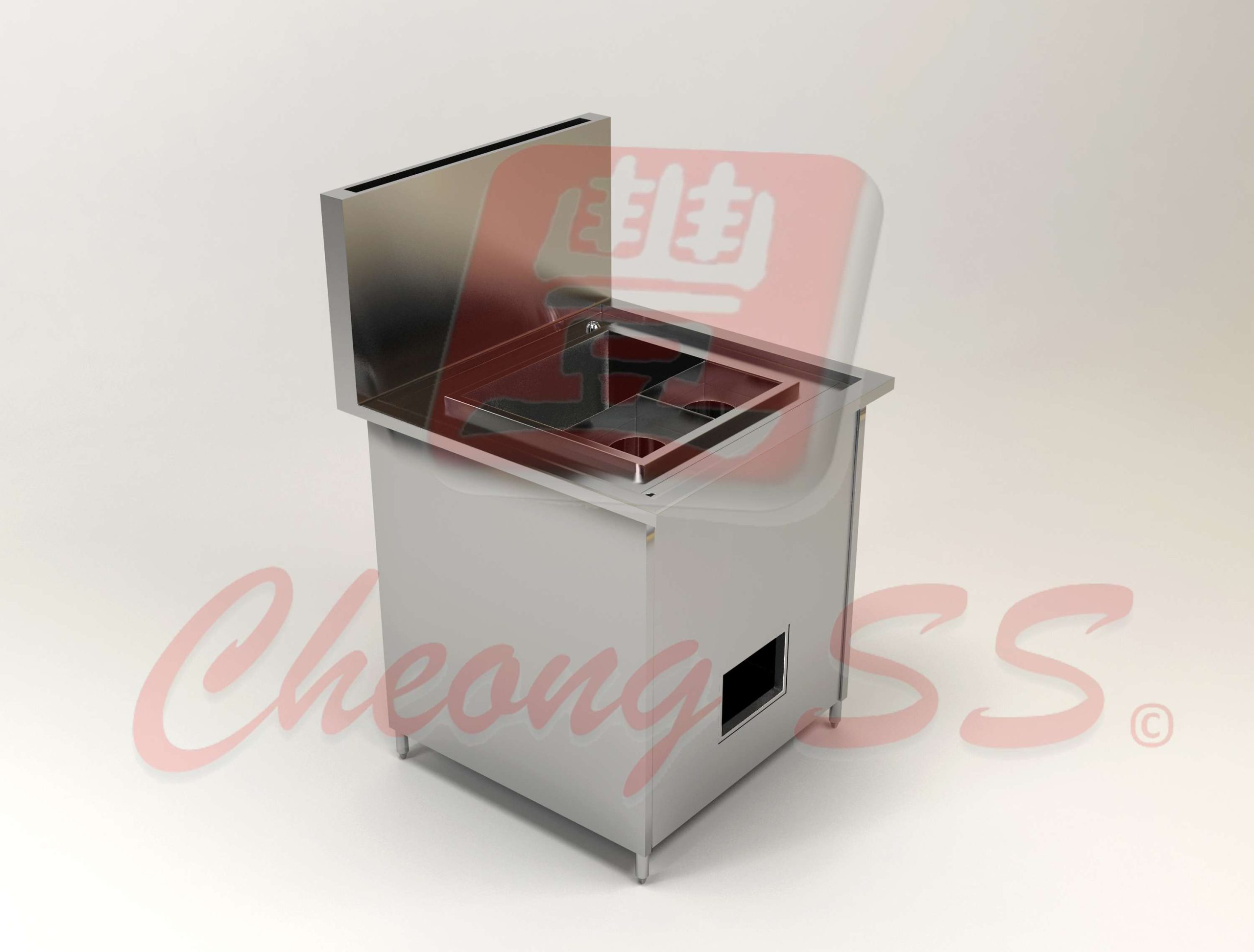Stainless Steel Gas Standard Noodle Cooking Counter