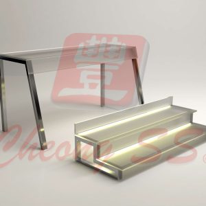 Stainless Steel Glass 2-Deck Yong Tau Foo Display Show Case Design 02