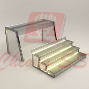 Stainless Steel Glass 3-Deck Yong Tau Foo Display Show Case Design 02
