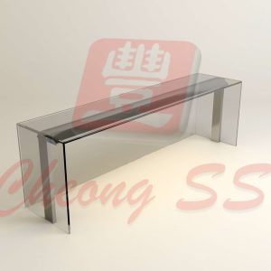Stainless Steel Glass Box Display Show Case W Lighting Strip