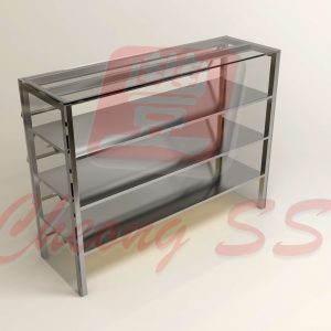 Stainless Steel Glass Indian Rojak Display Show Case