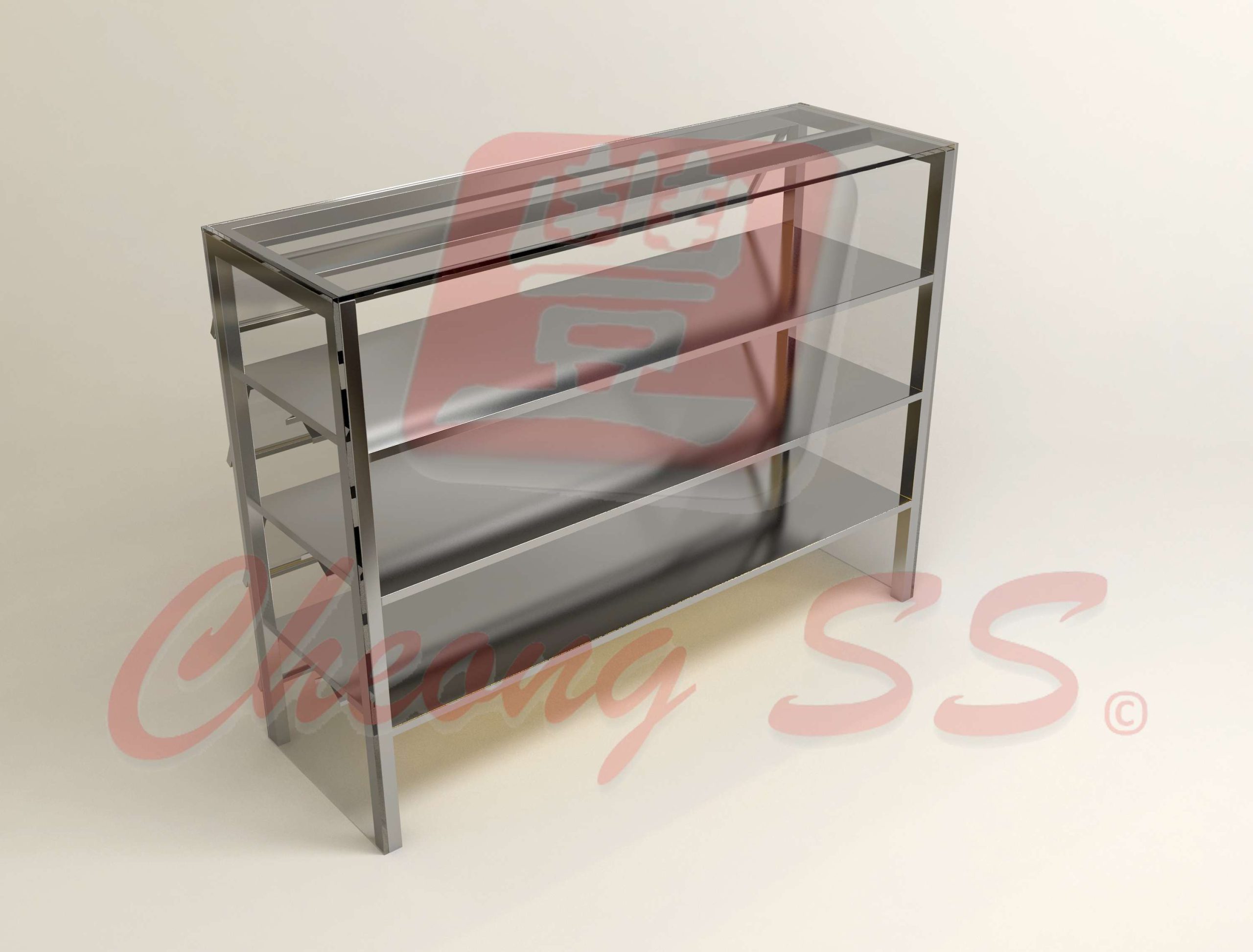 Stainless Steel Glass Indian Rojak Display Show Case