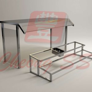 Stainless Steel Glass Ma La Xiang Guo 2-Deck Display Show Case