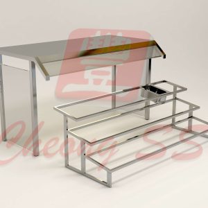 Stainless Steel Glass Ma La Xiang Guo 3-Deck Display Show Case