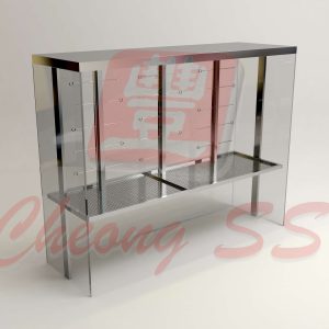 Stainless Steel Glass Poultry Display Show Case Design 01