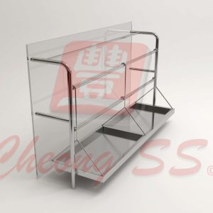 Stainless Steel Glass Poultry Display Show Case Design 03