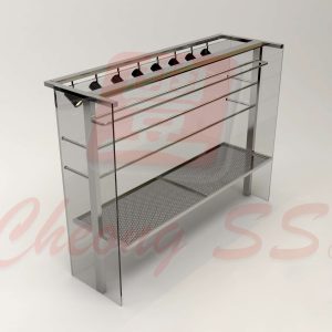Stainless Steel Glass Poultry Display Show Case Design 04