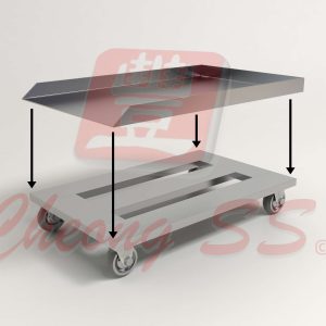 Stainless Steel Heavy Duty Rectangular Dolly