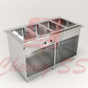 Stainless Steel Quadruple Full-Size GN Bain Marie