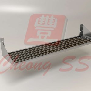 Stainless Steel Round Tube Wall-Mount Shelf