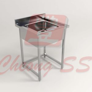 Stainless Steel Single Bowl Sink Table W Square Tube Legs