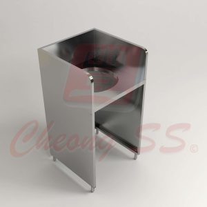 Stainless Steel Single Hole Open Counter Waste Bin