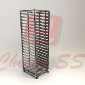 Stainless Steel Single Row Tray Return Open Trolley