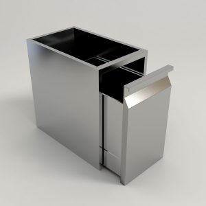 Stainless Steel Residential Single Storage Drawer Cabinet