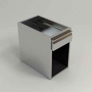 Stainless Steel Residential Single Tier Open Storage Cabinet W Drawer