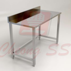 Stainless Steel Single Tier Work Table W Backsplash