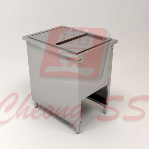 Stainless Steel Surface-Top Sliding Door Ice Bin