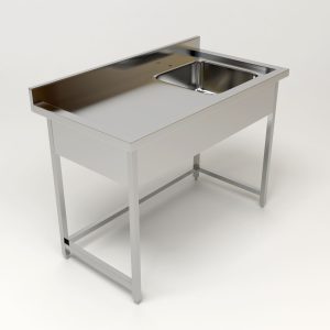 Stainless Steel Single Bowl Sink Table (Design 2)