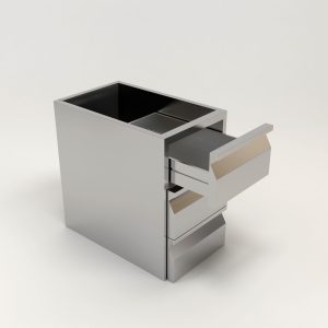 Stainless Steel Residential Triple Storage Drawer