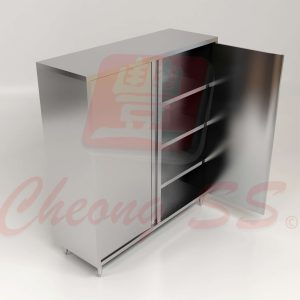Stainless Steel Upright Open Door Storage Cabinet